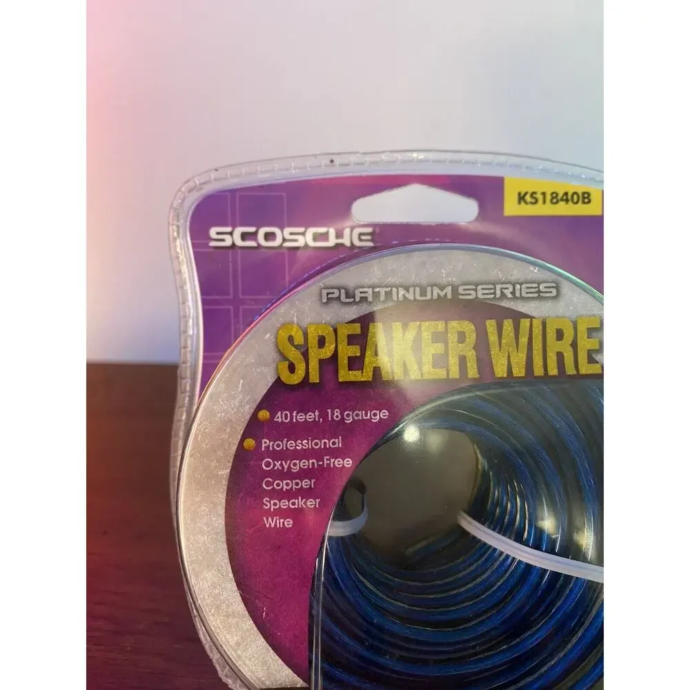 Scosche KS1840B - 18 Gauge Platinum Series Blue Speaker Wire Spool (40 ft.) NEW